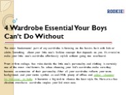 4 Wardrobe Essential Your Boys Can't Do Without