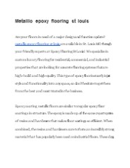 metallic epoxy flooring st louis