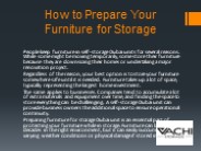 How to Prepare Your Furniture for Storage