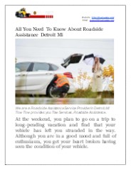 emergency roadside service in detroit