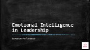 Emotional Intelligence in Leadership