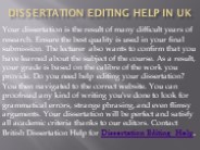 Dissertation Editing Help in UK