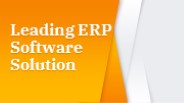 Leading ERP Software Solution