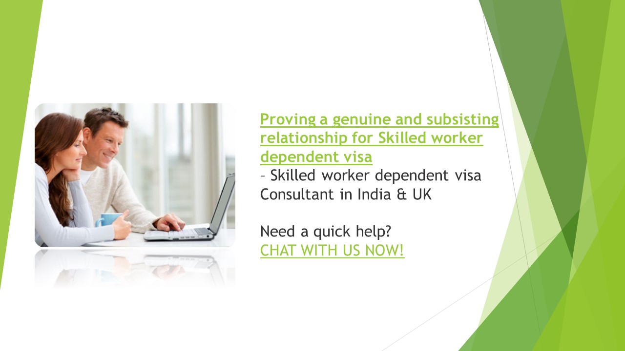 PPT Proving a genuine and subsisting relationship for Skilled worker dependent visa PowerPoint