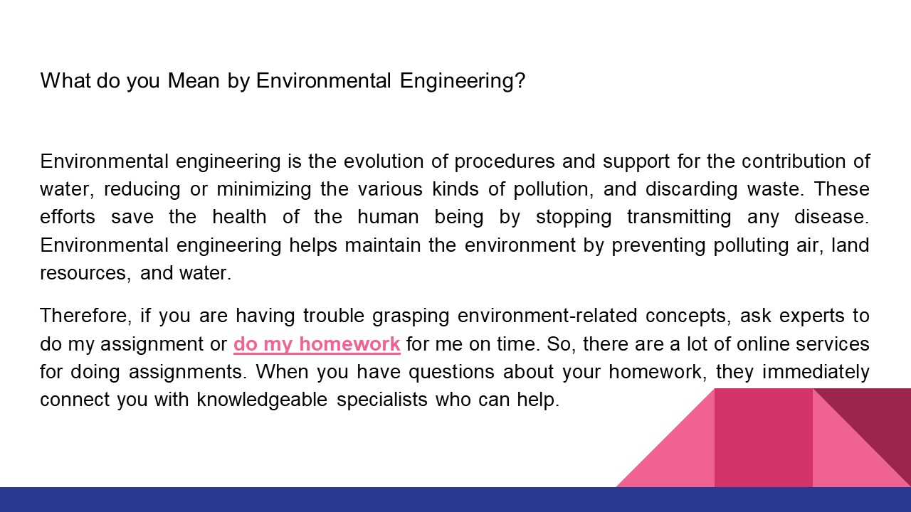 What do you Mean by Environmental Engineering?