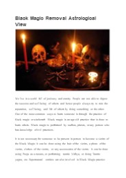 Black Magic Removal Astrological View