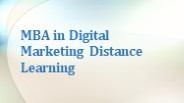 MBA in Digital Marketing Distance Learning