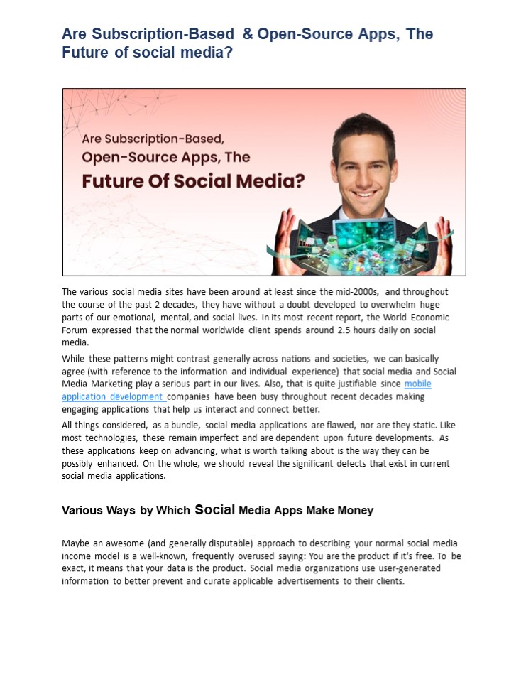 Are Subscription-Based & Open-Source Apps, The Future of Social Media?