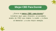 Mejor CBD Para Dormir