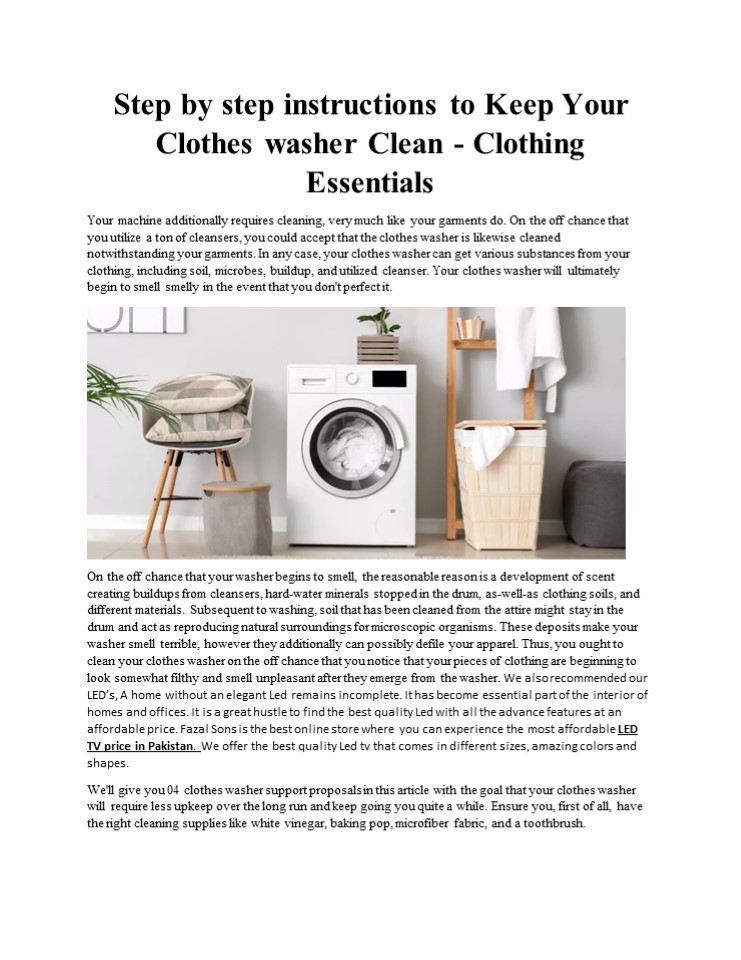 PPT Step by step instructions to Keep Your Clothes washer Clean