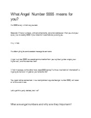 What Angel Number 5555 means for you?