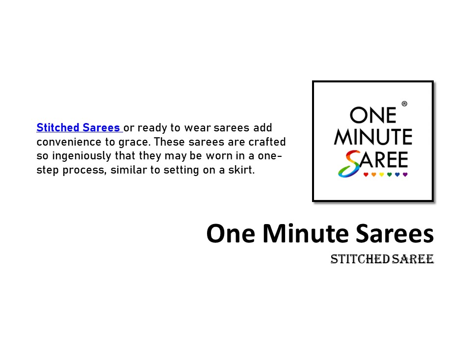 The Original One Minute Saree | stitched saree | Authentic Saree