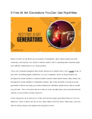 8 Free AI Art Generators You Can Use Right Now