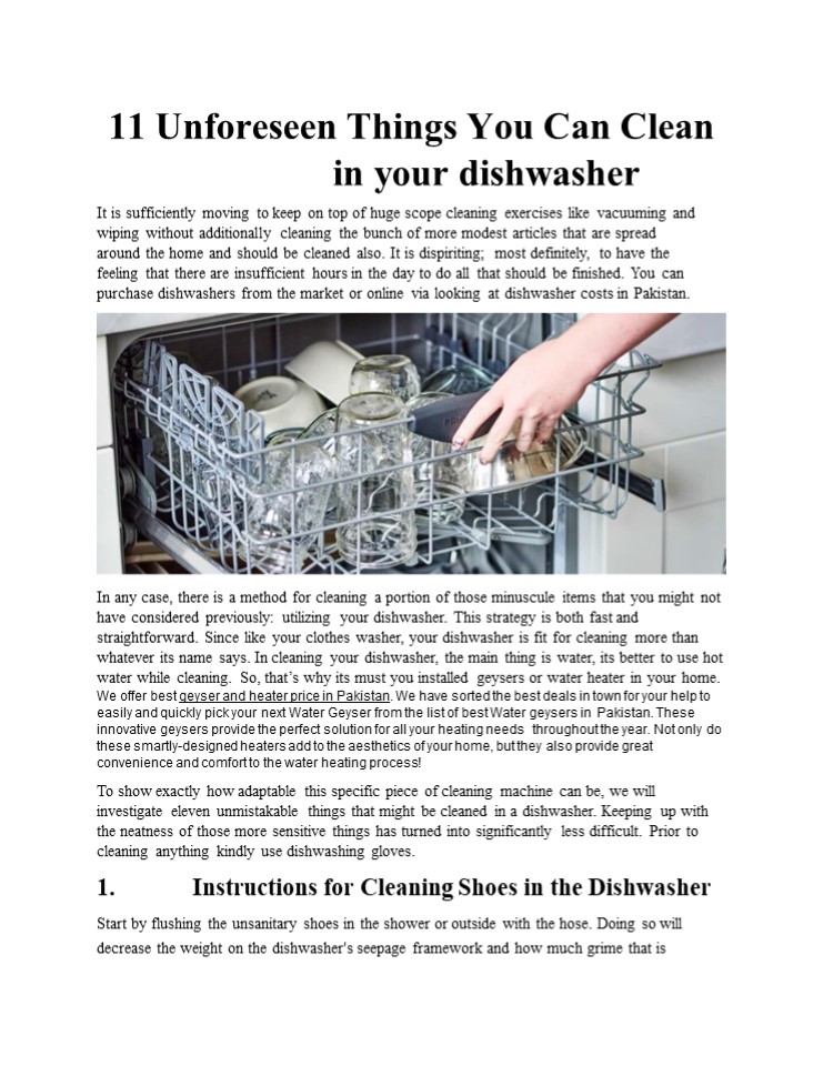 PPT 11 Unforeseen Things You Can Clean in your dishwasher PowerPoint