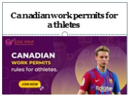 Canadian work permits for athletes