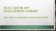 React Native App Development Company | React Native Developers