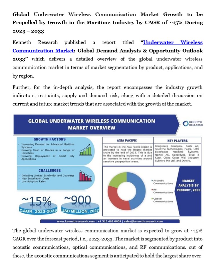 Global Underwater Wireless Communication Market PR.pptx