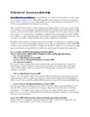Enterprise resource planning