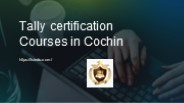 Tally certification Courses in Cochin