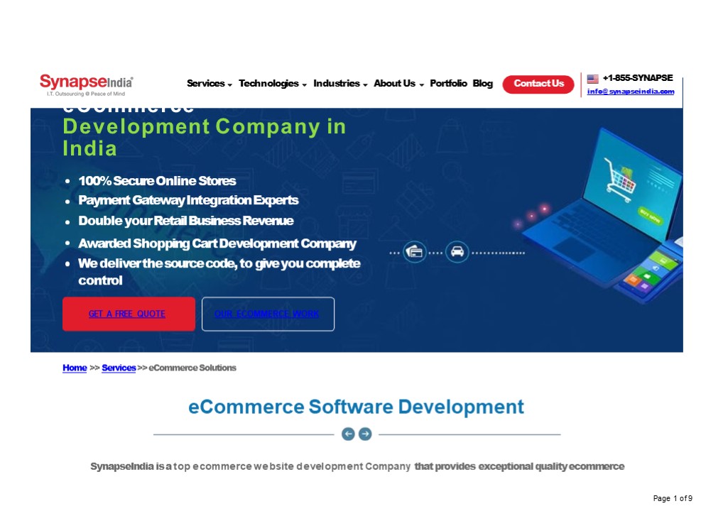 Top Ecommerce Website Design & Development Company | SynapseIndia (1)