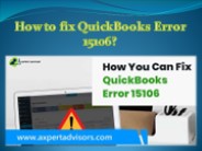 How to fix QuickBooks Error 15106?