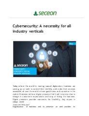 Cybersecurity A necessity for all industry verticals
