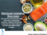 nutritional counseling  boca raton