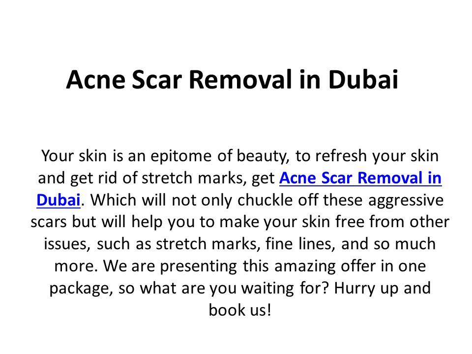 Acne Scar in Dubai