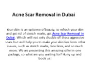Acne Scar in Dubai