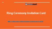 Ring Ceremony Invitation Card