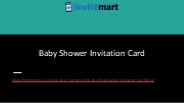 Baby Shower Invitation Card