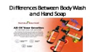 Differences Between Body Wash and Liquid Hand Soap