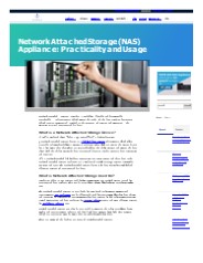 Uses of Network Attached Storage (NAS)