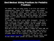 Best Medical Billing Practices For Pediatric Practices