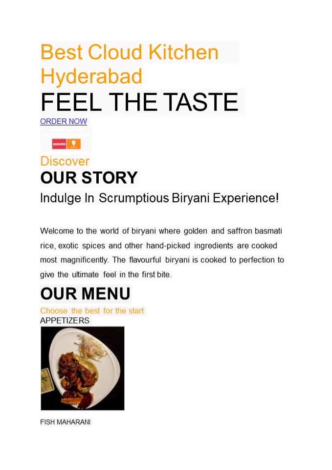 Best cloud kitchen in Hyderabad
