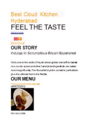 Best cloud kitchen in Hyderabad