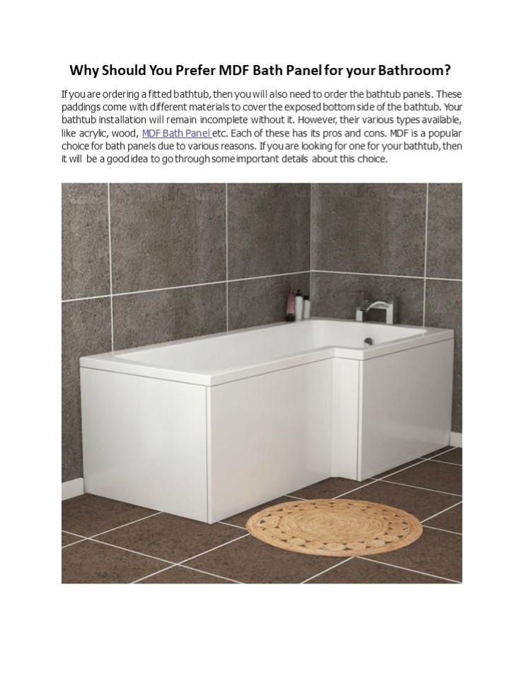 PPT Why Should You Prefer MDF Bath Panel for your Bathroom