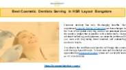 Best Cosmetic Dentists Serving in HSR Layout Bangalore (1)