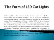 The Form of LED Car Lights