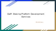 Defi staking platfrom