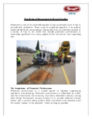 The Role of Pavement In Road Quality
