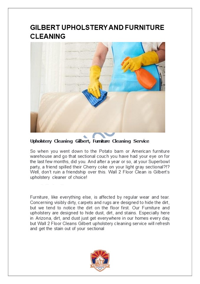 PPT GILBERT UPHOLSTERY AND FURNITURE CLEANING PowerPoint presentation