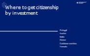 How to get second citizenship by investment