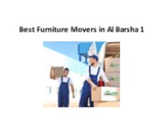 Best Furniture Movers in Al Barsha 1