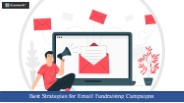 Strategies to plan and host email fundraising