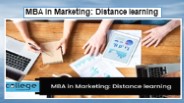 MBA in Marketing: Distance learning
