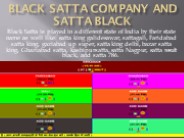 Black Satta: why do people satta hot play it?