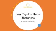 Easy Tips For Online Homework