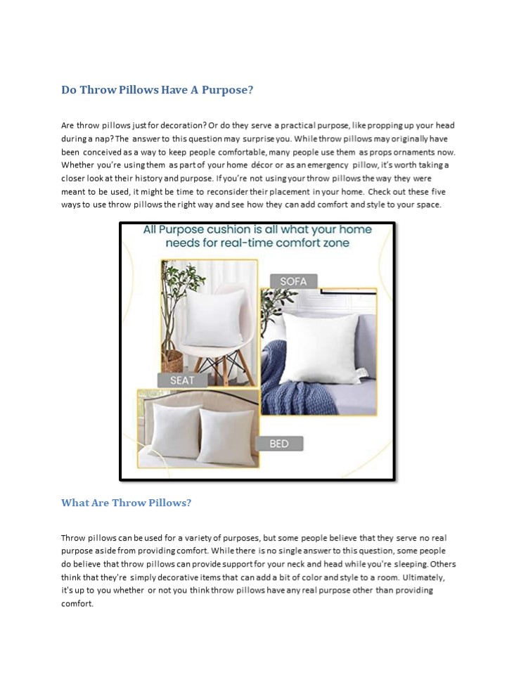 PPT Do Throw Pillows Have A Purpose? PowerPoint presentation free