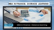 MBA in Finance- Distance Learning
